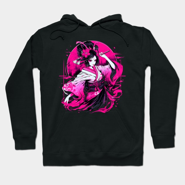 geisha japan Hoodie by vaporgraphic